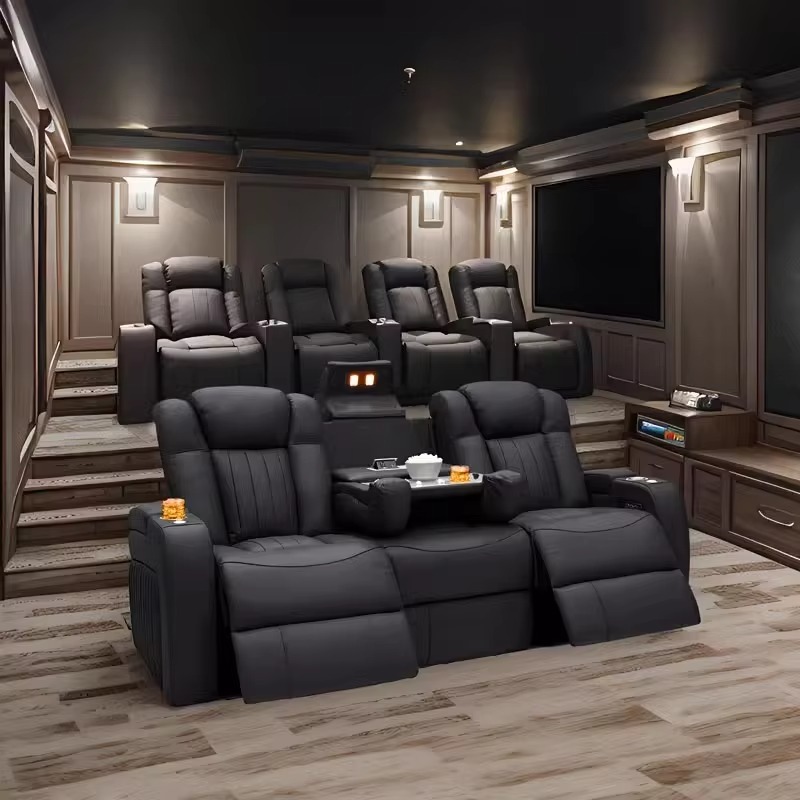 Leather Recliner Sofa Sets Pow - огляд і ціна Home Cinema Chairs