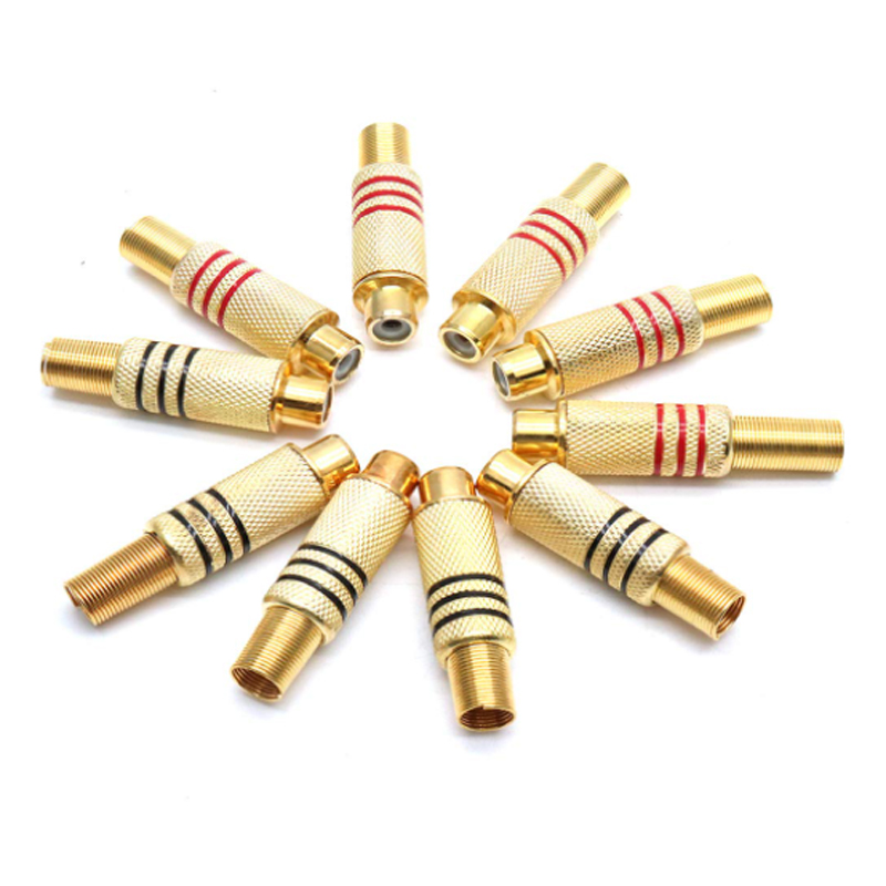 4PCS RCA Plug Gold Plated Sold - огляд і ціна Audio Home Cinema